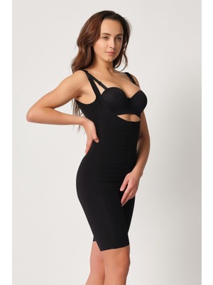 Siyah Mı Emay 2915 Agraflı Yelek Karyoka Destekli Boy Korse