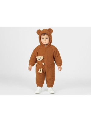 Ayıcık Oyuncak Detaylı Kuzu Yünlü Welsoft Peluş Tulum