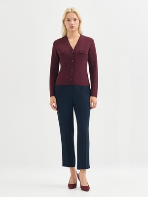 Karaca Kadın Triko Hırka-Bordo