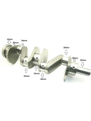 24 047198317BX - Krank Mili 32MM Favorit 88-95 Forman 88-95 Felicia 95-97 Karbüratörlü