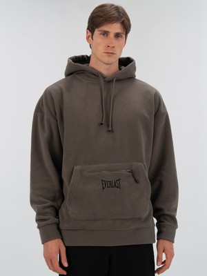 Everlast Winter Essentials Füme Erkek Kapüşonlu Polar Hoodie