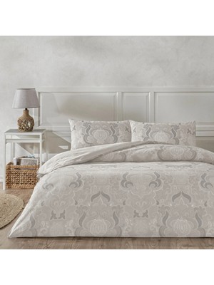 Yeni Sezon Ranforce Çift Kişilik Nevresim Takımı Norella Gri