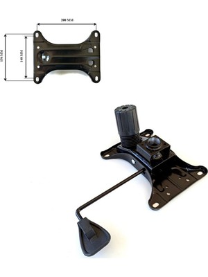 Ofis Büro Çalışma Koltuğu Için Tek Kol Metal Şase Mekanizma (15X20CM) Yedek Parça