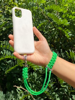 My Strape YEŞİL PARACORD BİLEKLİK TELEFON ASKISI TÜM KILIFLARA UYUMLU