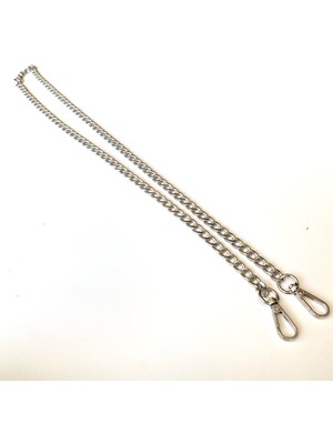 Çanta Sapı | Zincirli Papağan Kancalı Çanta Askısı Gümüş 100 cm BA-135