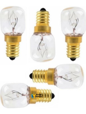 Süsler Ankastre Davlumbaz Buzdolabı Fırın 15 Watt Gün Işığı 300° Halojen Ampül 5 Adet