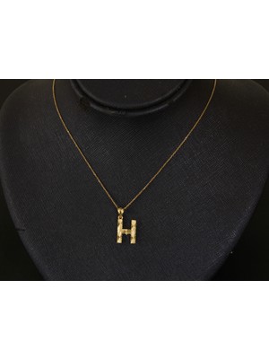 14 Ayar Parlak Harf Kolye