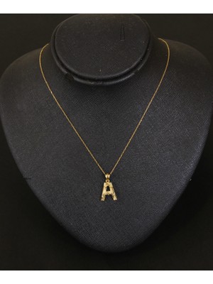 14 Ayar Parlak Harf Kolye