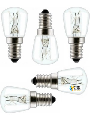 Ferro Ankastre Davlumbaz Buzdolabı Fırın 15 Watt Mini Halojen Ampül 5 Adet
