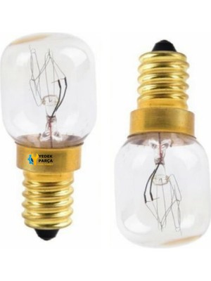 Bahçıvan Ankastre Davlumbaz Buzdolabı Fırın 15 Watt Gün Işığı 300° Halojen Ampül 2 Adet