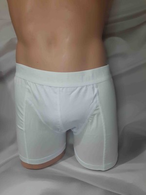 Beyaz %94 Pamuk %6 Elastan Rahat Kullanışlı Tutku Erkek Boxer