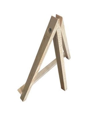 Tuvval Ahşap Masaüstü Şövale 26x20 cm Mini Tasarım Renkli Sanatsal Kullanım İçin