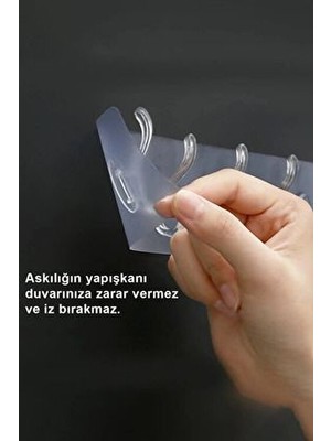 Belirtilmemiş 5li Mutfak Banyo Yatak Odası Dolap Düzenleyici Sağlam Kendinden Yapışkanlı Duvar Askısı