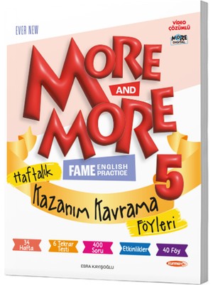 Kurmay Yayınları  5. Sınıf More & More Haftalık Kazanım Kavrama Föyleri