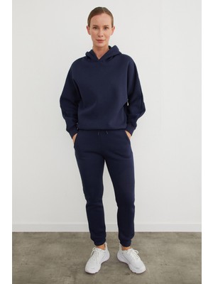 3 Iplik Basic Kapüşonlu Jogger Eşofman Takımı