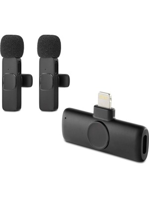 Kablosuz Çift Mikrofon Lıghtnıng Siyah HDX2786