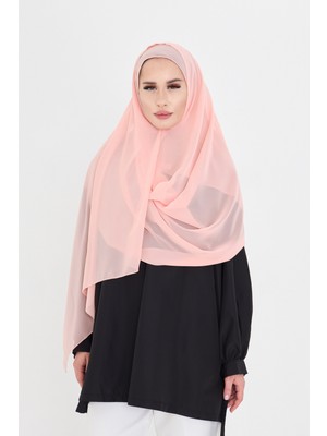 Hürrem Bone Somon Pratik Hazır Geçmeli Malezya Şal Şifon Taşlı 1850_39