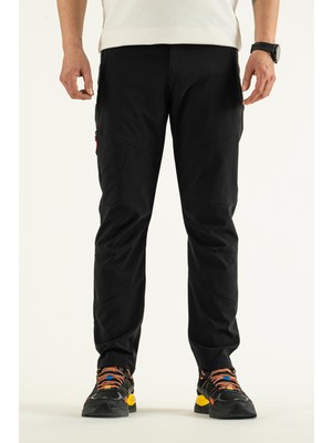 Souris Erkek Siyah Nefes Alan Likralı 4 Cepli Outdoor Pantolon