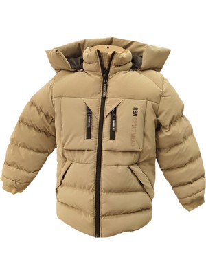 Erkek Çocuk Içi Peluş Astarlı Çıkarılabilir Kapüşonlu Su Geçirmez Mont 2042