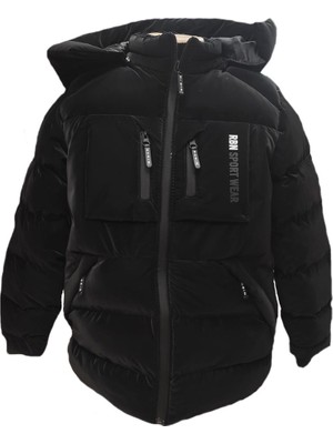 Erkek Çocuk Içi Peluş Astarlı Çıkarılabilir Kapüşonlu Su Geçirmez Mont 2042