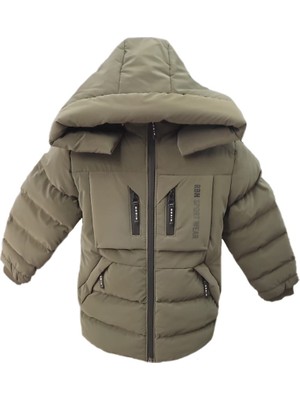 Erkek Çocuk Içi Peluş Astarlı Çıkarılabilir Kapüşonlu Su Geçirmez Mont 2042