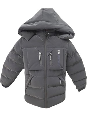 Erkek Çocuk Içi Peluş Astarlı Çıkarılabilir Kapüşonlu Su Geçirmez Mont 2042