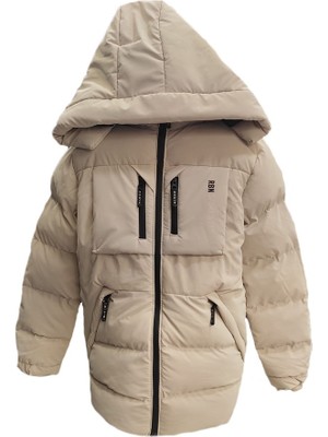 Erkek Çocuk Içi Peluş Astarlı Çıkarılabilir Kapüşonlu Su Geçirmez Mont 2042