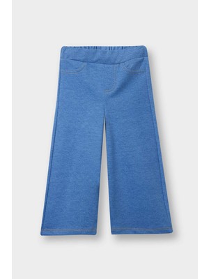 DeFacto Kız Bebek Wide Leg Jean Görünümlü Pantolon F3780A525AU