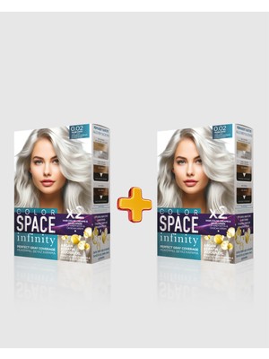 Color Space Infinity 2'li Set Saç Boyası 0.02 Silver White