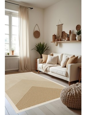 Makinede Yıkanabilir Geometrik Desen Kaymaz Taban Leke Tutmaz Mutfak Halısı Salon Halısı ve Yolluk