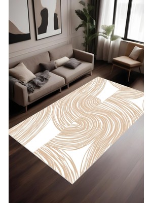 Bohem Desen Halı - Dijital Yıkanabilir Kaymaz Taban Leke Tutmaz Salon Halısı Mutfak Halısı ve Yolluk