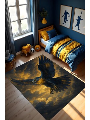 Dijital Baskı Futbol Halısı Makinede Yıkanabilir Anti Bakteriyel Leke Tutmaz Kaymaz Taban