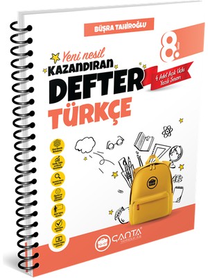 Çanta Yayınları 8.Sınıf Türkçe Okula Yardımcı Kazandıran Defter  2024