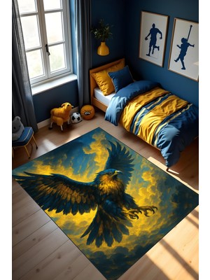 Dijital Baskı Futbol Halısı Makinede Yıkanabilir Anti Bakteriyel Leke Tutmaz Kaymaz Taban