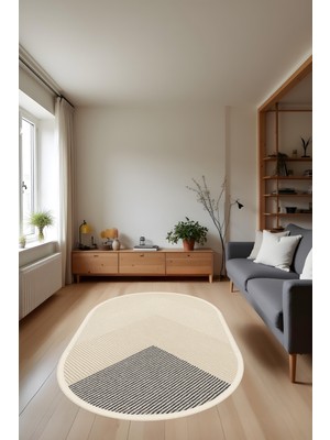 Makinede Yıkanabilir Geometrik Desen Kaymaz Taban Leke Tutmaz Mutfak Halısı Salon Halısı ve Yolluk