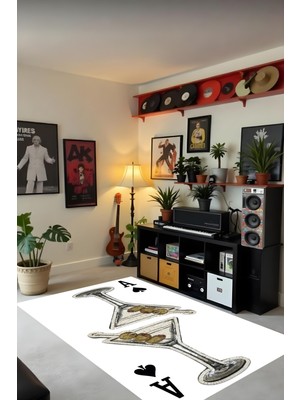 Dijital Baskı Modern Tarz Kaymaz Taban Leke Tutmaz Makinada Yıkanabilir Salon Halısı Genç Oda Halısı