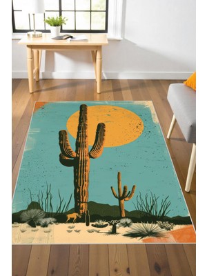 Makinede Yıkanabilir Kaymaz Taban Leke Tutmaz Bohem Desen Mutfak Halısı Salon Halısı ve Yolluk