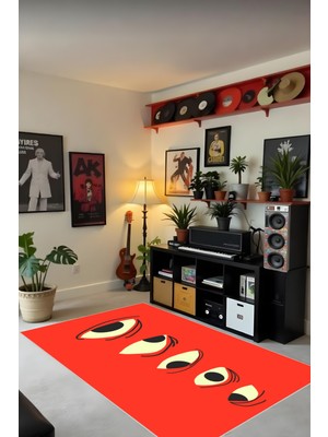 Makinede Yıkanabilir Bohem Desen Kaymaz Taban Leke Tutmaz Salon Halısı Çocuk Halısı ve Kesme Yolluk