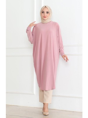 Yarasa Kol Salaş Tunik 2044-03 Pudra