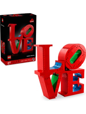 LEGO ® Art LOVE Yapım Seti 31214 – Yetişkinler için Ev Hediyesi Robert Indiana Heykeli Dekoratif Yapım Seti (791 Parça)