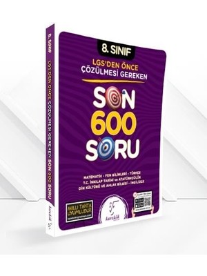 Karekök Yayıncılık Karekök Yayınları 8. Sınıf LGS 'den Önce Çözülmesi Gereken Son 600 Soru