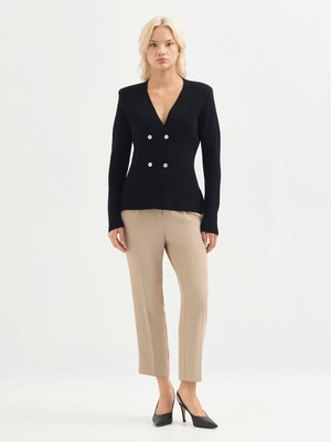 Karaca Kadın Triko Hırka-Siyah