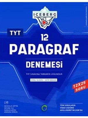 Okyanus Yayınları  TYT Paragraf Iceberg 12 Deneme