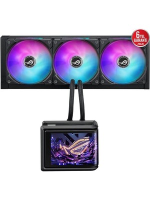 ASUS ROG RYUO IV SLC 360 ARGB, HAREKETLİ KAVİSLİ 6.7 İNÇ AMOLED EKRANI GÖZLE GÖRÜLEBİLİR VİDEO VEYA ÖZELLEŞTİRİLMİŞ SİSTEM BİLGİLERİNİ DESTEKLER