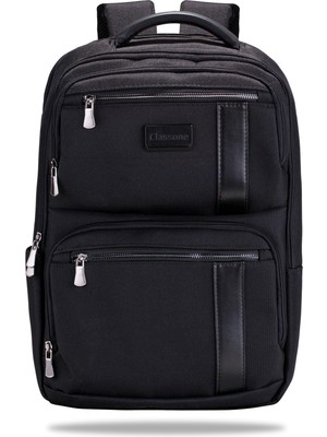 Classone BP-BS100  Business Vıp B1 - Serisi 15.6 Inch Uyumlu Wtx Pro Su Geçirmez Kumaş Laptop Sırt Çantası -Siyah