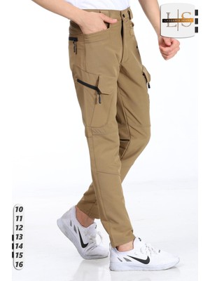 Lasgaris Jeans Erkek Çocuk Fermuarlı Cepli Slim Fit Kargo Pantolon