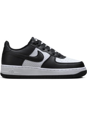Nike Air Force 1 Af1 Leather Unisex Sneaker White Black Hakiki Deri Unisex Günlük Spor Ayakkabı Beyaz Siyah