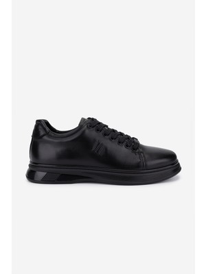 Valmenti Erkek Hakiki Deri Siyah Sneakers & Spor Ayakkabı 298 VAL-3259-8086 Erk Ayk SK25-26 Sıyah