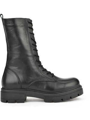 Ziya, Kadın Hakiki Deri Bot 15319Z66358 Siyah