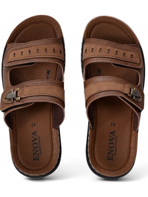 Enova Şık ve Konforlu Erkek Terlik –Rahat Taban, Kaliteli Suni Deri, Ev ve Dışarıya Uygun